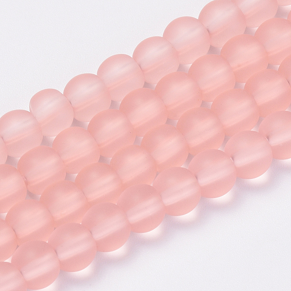 PandaHall Transparent Glass Beads Strands, Frosted, Round, Pink, 6mm, Hole: 1mm, about 55pcs/strand, 12.9 inch Glass Round Pink
PandaHall Transparent Glass Beads Strands, Frosted, Round, Pink, 6mm, Hole: 1mm, about 55pcs/strand, 12.9 inch Glass Round Pink