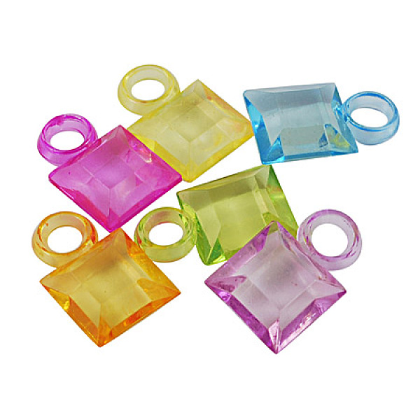 PandaHall Transparent Acrylic Charms, Faceted Square, Mixed Color, 19mm long, 12mm wide, 5mm thick, hole: 4mm, about 200pcs/50g Acrylic..., Multicolor
PandaHall Transparent Acrylic Charms, Faceted Square, Mixed Color, 19mm long, 12mm wide, 5mm thick, hole: 4mm, about 200pcs/50g Acrylic..., Multicolor