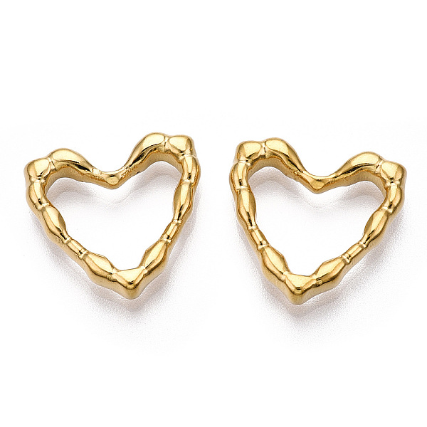 PandaHall Ion Plating(IP) 304 Stainless Steel Linking Ring, Bumpy, Heart, Real 18K Gold Plated, 18.5x19.5x4mm, Inner Diameter: 10x14.5mm 304...
PandaHall Ion Plating(IP) 304 Stainless Steel Linking Ring, Bumpy, Heart, Real 18K Gold Plated, 18.5x19.5x4mm, Inner Diameter: 10x14.5mm 304...