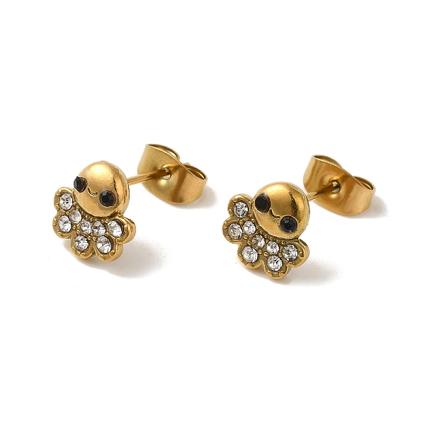 PandaHall 304 Stainless Steel Crystal Rhinestone Stud Earrings for Women, Golden, Octopus, 9x8.5mm 304 Stainless Steel Octopus Clear
PandaHall 304 Stainless Steel Crystal Rhinestone Stud Earrings for Women, Golden, Octopus, 9x8.5mm 304 Stainless Steel Octopus Clear