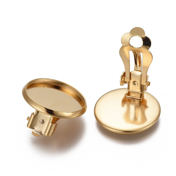 PandaHall 304 Stainless Steel Clip-on Earring Setting, Flat Round, Golden, Tray: 14mm, 16x8mm 304 Stainless Steel
PandaHall 304 Stainless Steel Clip-on Earring Setting, Flat Round, Golden, Tray: 14mm, 16x8mm 304 Stainless Steel