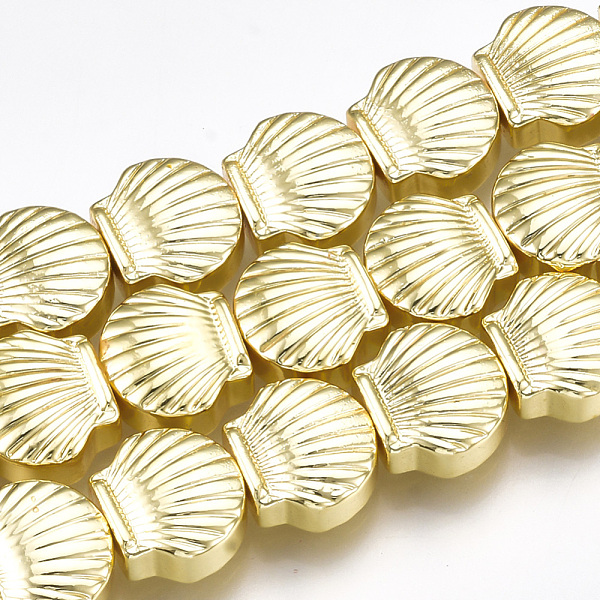 PandaHall Electroplate Non-magnetic Synthetic Hematite Beads Strands, Scallop Shell Shape, Golden Plated, 8x9x4mm, Hole: 1mm, about...
PandaHall Electroplate Non-magnetic Synthetic Hematite Beads Strands, Scallop Shell Shape, Golden Plated, 8x9x4mm, Hole: 1mm, about...