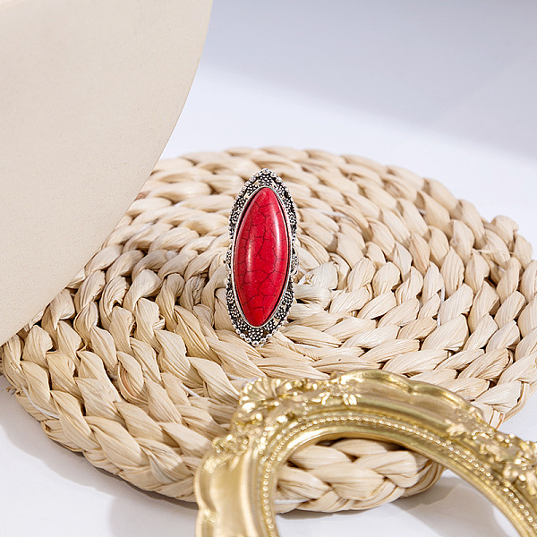 PandaHall Vintage Turquoise Ring with Artistic Oval Shape and Sophisticated Metal Finish - Unique Handcrafted Accessory for a Bohemian Chic..., Red
PandaHall Vintage Turquoise Ring with Artistic Oval Shape and Sophisticated Metal Finish - Unique Handcrafted Accessory for a Bohemian Chic..., Red