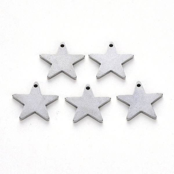 PandaHall 304 Stainless Steel Charms, Laser Cut, Star, Stainless Steel Color, 12x13x1mm, Hole: 1mm 304 Stainless Steel Star
PandaHall 304 Stainless Steel Charms, Laser Cut, Star, Stainless Steel Color, 12x13x1mm, Hole: 1mm 304 Stainless Steel Star