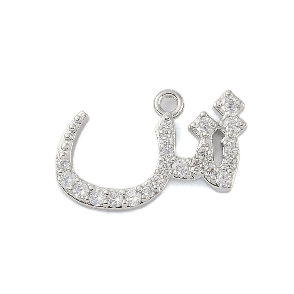 PandaHall Rack Plating Brass Micro Pave Clear Cubic Zirconia Pendants, Long-Lasting Plated, Lead Free & Cadmium Free, Arabic Alphabet...
PandaHall Rack Plating Brass Micro Pave Clear Cubic Zirconia Pendants, Long-Lasting Plated, Lead Free & Cadmium Free, Arabic Alphabet...