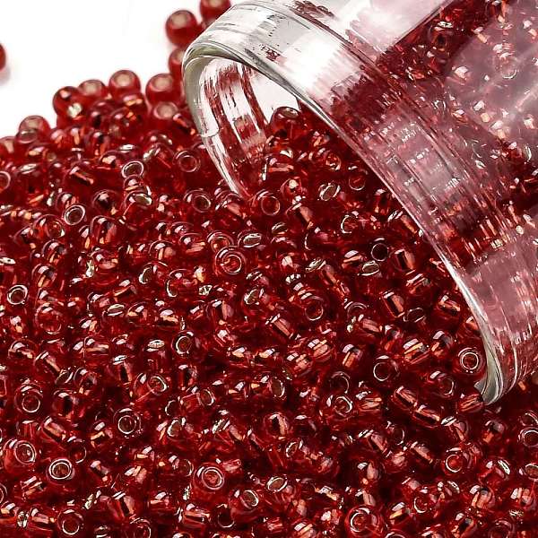 PandaHall TOHO Round Seed Beads, Japanese Seed Beads, (25B) Silver Lined Siam Ruby, 11/0, 2.2mm, Hole: 0.8mm, about 1103pcs/10g Glass Red
PandaHall TOHO Round Seed Beads, Japanese Seed Beads, (25B) Silver Lined Siam Ruby, 11/0, 2.2mm, Hole: 0.8mm, about 1103pcs/10g Glass Red
