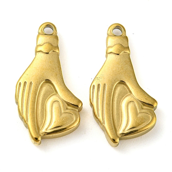 PandaHall Ion Plating(IP) 304 Stainless Steel Pendants, Hand with Heart Charm, Real 18K Gold Plated, 22x11x3mm, Hole: 1.6mm 304 Stainless...
PandaHall Ion Plating(IP) 304 Stainless Steel Pendants, Hand with Heart Charm, Real 18K Gold Plated, 22x11x3mm, Hole: 1.6mm 304 Stainless...