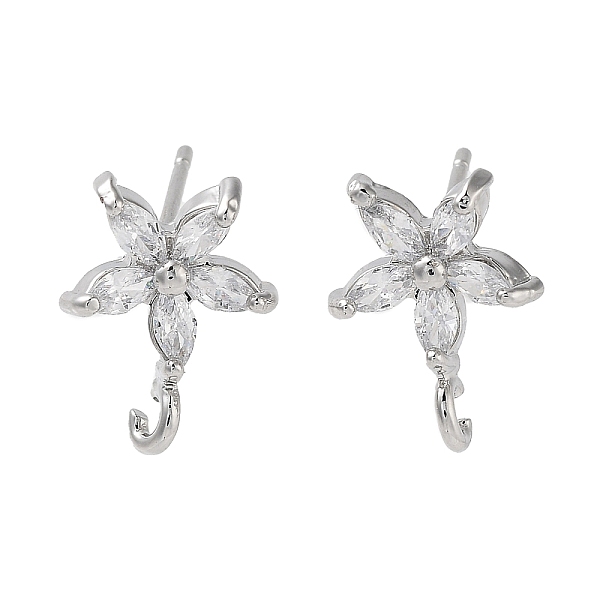 PandaHall Brass Micro Pave Cubic Zirconia Studs Earring Findings, Long-Lasting Plated, Lead Free & Cadmium Free, Flower, Platinum, 13x10mm..., Clear
PandaHall Brass Micro Pave Cubic Zirconia Studs Earring Findings, Long-Lasting Plated, Lead Free & Cadmium Free, Flower, Platinum, 13x10mm..., Clear