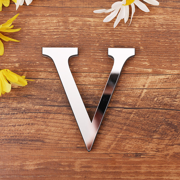 PandaHall Acrylic Mirror Wall Stickers Decal, with EVA Foam, Silver, Letter.V, 100x90x1mm, Foam: 100x90x10.5mm Acrylic Letter V Silver
PandaHall Acrylic Mirror Wall Stickers Decal, with EVA Foam, Silver, Letter.V, 100x90x1mm, Foam: 100x90x10.5mm Acrylic Letter V Silver