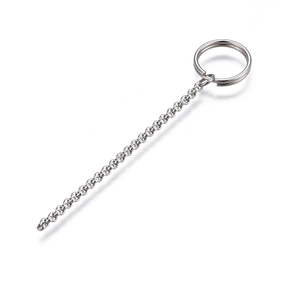 PandaHall 304 Stainless Steel Split Key Ring Clasps, For Keychain Making, with Extended Rolo Chains, Stainless Steel Color, 63mm, Ring...
PandaHall 304 Stainless Steel Split Key Ring Clasps, For Keychain Making, with Extended Rolo Chains, Stainless Steel Color, 63mm, Ring...