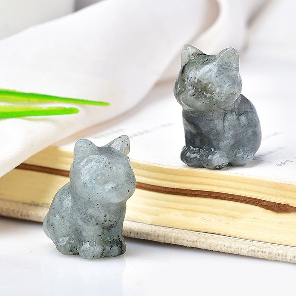 PandaHall Natural Labradorite Carved Healing Cat Figurines, Reiki Energy Stone Display Decorations, 30x23mm Labradorite Cat Shape
PandaHall Natural Labradorite Carved Healing Cat Figurines, Reiki Energy Stone Display Decorations, 30x23mm Labradorite Cat Shape