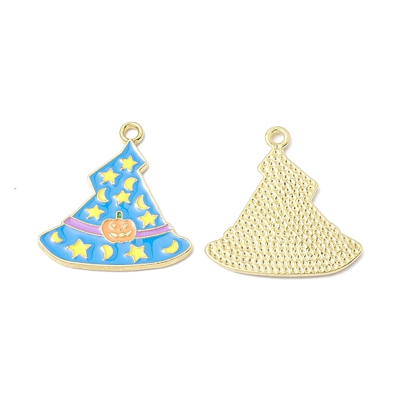 PandaHall Alloy Enamel Pendants, Witch Hat with Pumpkin & Moon & Star Charm, Golden, 25x23.5x1.5mm, Hole: 1.7mm Alloy+Enamel Hat
PandaHall Alloy Enamel Pendants, Witch Hat with Pumpkin & Moon & Star Charm, Golden, 25x23.5x1.5mm, Hole: 1.7mm Alloy+Enamel Hat