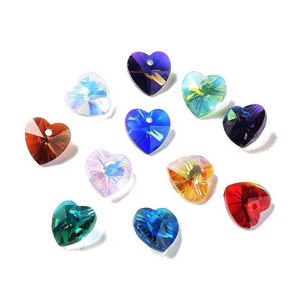 PandaHall Electroplate Glass Charms, AB Color Plated, Faceted Heart, Mixed Color, 10x10x5~5.5mm, Hole: 1~1.2mm Glass Heart Multicolor
PandaHall Electroplate Glass Charms, AB Color Plated, Faceted Heart, Mixed Color, 10x10x5~5.5mm, Hole: 1~1.2mm Glass Heart Multicolor