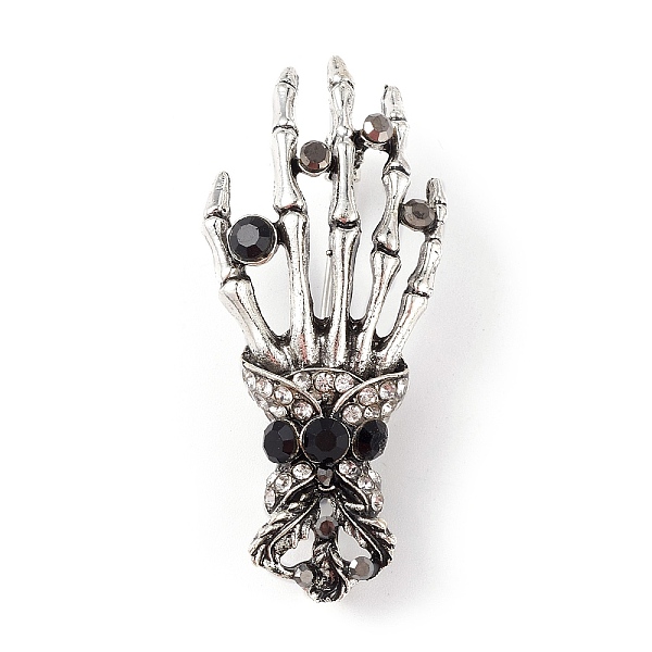 PandaHall Halloween Theme Rhinestone Skeleton Hand Brooch Pin, Alloy Badge for Backpack Clothing, Antique Silver, 48.5x21.5x11mm, Pin: 0.7mm..., Black
PandaHall Halloween Theme Rhinestone Skeleton Hand Brooch Pin, Alloy Badge for Backpack Clothing, Antique Silver, 48.5x21.5x11mm, Pin: 0.7mm..., Black