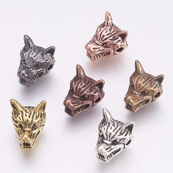 PandaHall Tibetan Style Alloy Beads, Wolf Head, Mixed Color, 9.5x13mm, Hole: 2mm Alloy Other Animal Multicolor
PandaHall Tibetan Style Alloy Beads, Wolf Head, Mixed Color, 9.5x13mm, Hole: 2mm Alloy Other Animal Multicolor