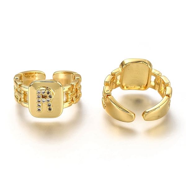 PandaHall Brass Micro Pave Clear Cubic Zirconia Cuff Rings, Open Rings, Long-Lasting Plated, Rectangle, Golden, Letter.R, US Size 7 1/4...
PandaHall Brass Micro Pave Clear Cubic Zirconia Cuff Rings, Open Rings, Long-Lasting Plated, Rectangle, Golden, Letter.R, US Size 7 1/4...
