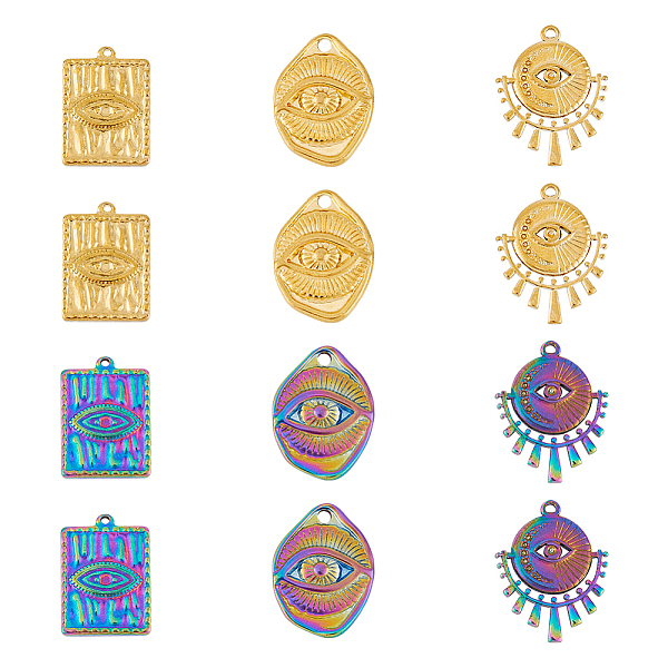 PandaHall DICOSMETIC 12Pcs 6 Styles 304 Stainless Steel Pendant Rhinestone Settings, Wave Textured, Oval & Rectangle with Eye Pattern Charms...
PandaHall DICOSMETIC 12Pcs 6 Styles 304 Stainless Steel Pendant Rhinestone Settings, Wave Textured, Oval & Rectangle with Eye Pattern Charms...