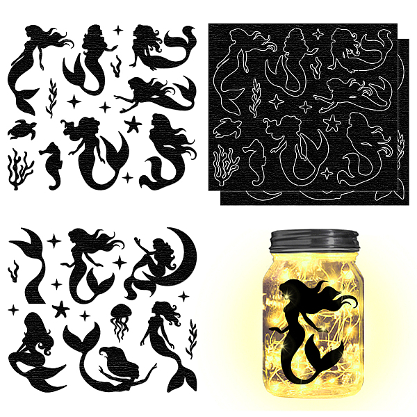 PandaHall Silhouette Paper, for Lighting Decoration, Paper Cut Light Box, Mermaid, Mermaid, 150x170mm, 4pcs/set Paper Mermaid
PandaHall Silhouette Paper, for Lighting Decoration, Paper Cut Light Box, Mermaid, Mermaid, 150x170mm, 4pcs/set Paper Mermaid
