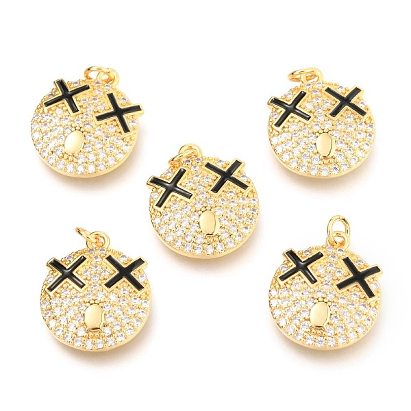 PandaHall Brass Micro Pave Clear Cubic Zirconia Pendants, Long-Lasting Plated, with Jump Rings & Enamel, Real 18K Gold Plated, Flat Round..., Black
PandaHall Brass Micro Pave Clear Cubic Zirconia Pendants, Long-Lasting Plated, with Jump Rings & Enamel, Real 18K Gold Plated, Flat Round..., Black