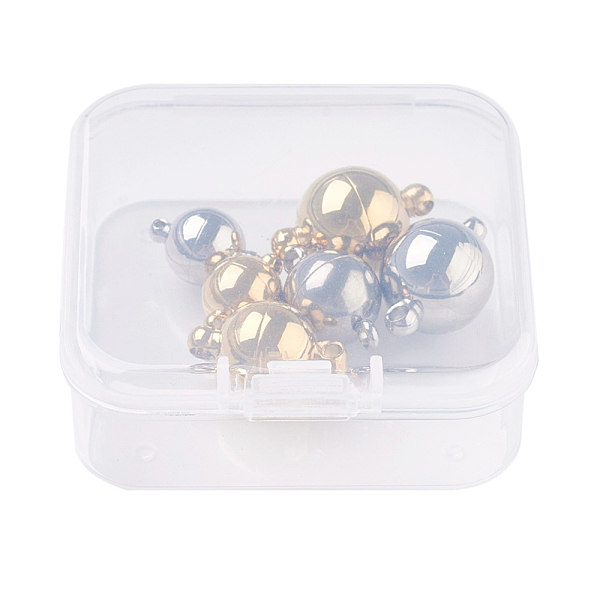 PandaHall 304 Stainless Steel Magnetic Clasps with Loops, Round, Mixed Color, 14~21x10~14mm, Hole: 1.5~2mm, 6sets/box 304 Stainless Steel...
PandaHall 304 Stainless Steel Magnetic Clasps with Loops, Round, Mixed Color, 14~21x10~14mm, Hole: 1.5~2mm, 6sets/box 304 Stainless Steel...