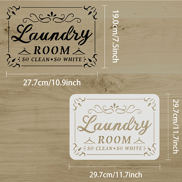 PandaHall FINGERINSPIRE Laundry Room Stencils 11.7x8.3 inch So Clean So White Painting Stencils Plastic Flower & Hanger Pattern Stencils DIY...
PandaHall FINGERINSPIRE Laundry Room Stencils 11.7x8.3 inch So Clean So White Painting Stencils Plastic Flower & Hanger Pattern Stencils DIY...