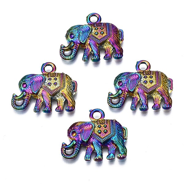 PandaHall Alloy Pendants, Cadmium Free & Nickel Free & Lead Free, Elephant, Rainbow Color, 19.5x22.5x4mm, Hole: 2.5mm Alloy Elephant
PandaHall Alloy Pendants, Cadmium Free & Nickel Free & Lead Free, Elephant, Rainbow Color, 19.5x22.5x4mm, Hole: 2.5mm Alloy Elephant