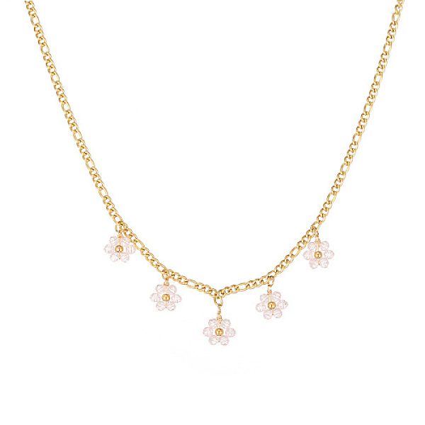 PandaHall Stainless Steel Curb Chain Necklace, Flower Charm Necklace for Women, Pink, 16-1/2 inch(42cm) Stainless Steel Flower Pink
PandaHall Stainless Steel Curb Chain Necklace, Flower Charm Necklace for Women, Pink, 16-1/2 inch(42cm) Stainless Steel Flower Pink