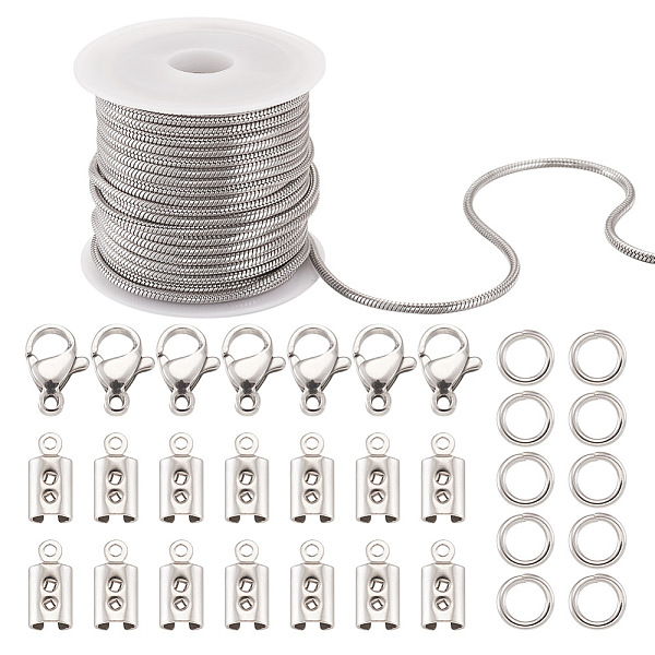 PandaHall Yilisi DIY Chain Necklaces Making Kits, Including 5m 304 Stainless Steel Round Snake Chains, 90Pcs Jump Ring & Lobster Claw Clasps...
PandaHall Yilisi DIY Chain Necklaces Making Kits, Including 5m 304 Stainless Steel Round Snake Chains, 90Pcs Jump Ring & Lobster Claw Clasps...