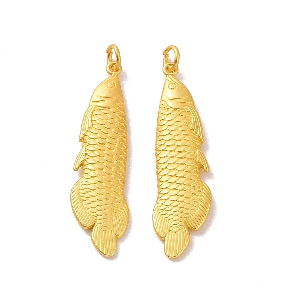 PandaHall Alloy Pendants, with Jump Ring, Fish Charm, Matte Gold Color, 48x13x4mm, Hole: 4mm Alloy Fish
PandaHall Alloy Pendants, with Jump Ring, Fish Charm, Matte Gold Color, 48x13x4mm, Hole: 4mm Alloy Fish