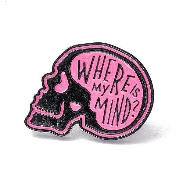 PandaHall Where Is My Mind Enamel Pin, Halloween Skull Alloy Brooch for Backpack Clothes, Electrophoresis Black, Hot Pink, 23x30x1.5mm...
PandaHall Where Is My Mind Enamel Pin, Halloween Skull Alloy Brooch for Backpack Clothes, Electrophoresis Black, Hot Pink, 23x30x1.5mm...