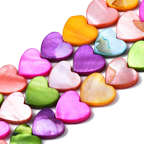 PandaHall Natural Freshwater Shell Beads Strands, Dyed, Heart, Mixed Color, 11~12x12~13x3mm, Hole: 0.8mm, about 34~35pcs/strand, 14.96 inch..., Multicolor
PandaHall Natural Freshwater Shell Beads Strands, Dyed, Heart, Mixed Color, 11~12x12~13x3mm, Hole: 0.8mm, about 34~35pcs/strand, 14.96 inch..., Multicolor