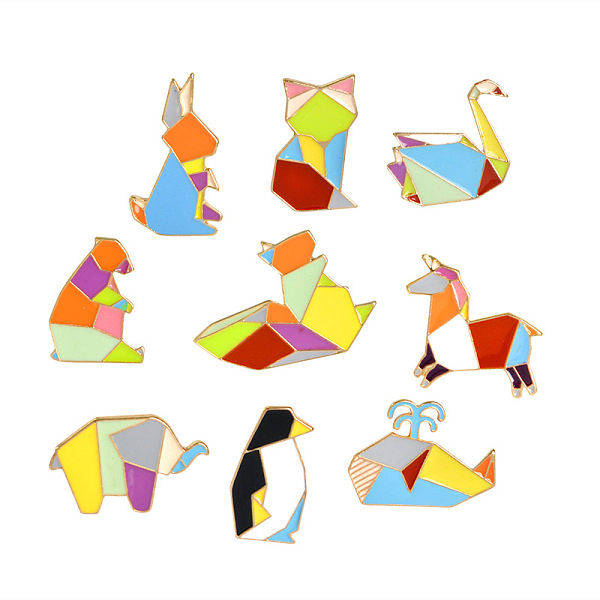 PandaHall Creative Zinc Alloy Brooches, Enamel Pin, with Enamel and Iron Butterfly Clutches, Mixed Origami Animal Shape, Golden, Mixed Color..., Multicolor
PandaHall Creative Zinc Alloy Brooches, Enamel Pin, with Enamel and Iron Butterfly Clutches, Mixed Origami Animal Shape, Golden, Mixed Color..., Multicolor
