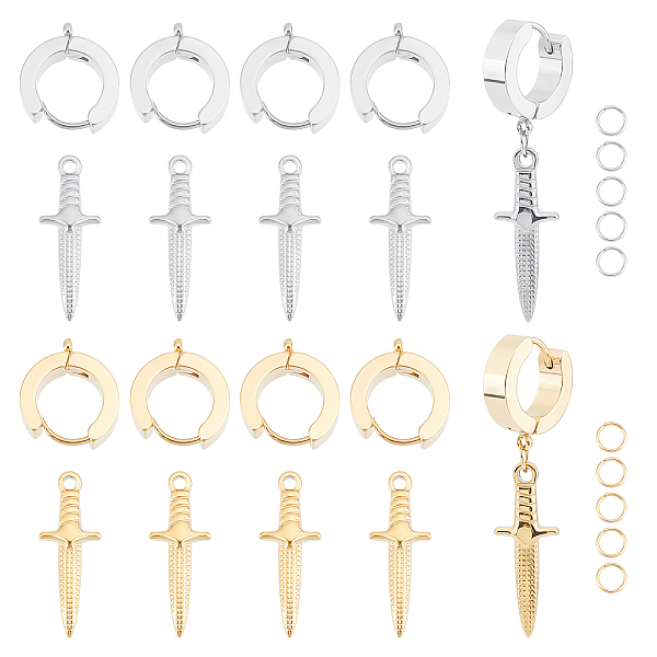 PandaHall UNICRAFTALE 8 Sets Punk Style DIY Dagger Drop Earring Making Kit Stainless Steel Hoop Earrings Findings and Dagger Charm Pendants...
PandaHall UNICRAFTALE 8 Sets Punk Style DIY Dagger Drop Earring Making Kit Stainless Steel Hoop Earrings Findings and Dagger Charm Pendants...