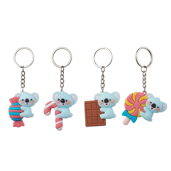 PandaHall Cartoon Candy Koala PVC Plastic Keychain, with Iron Split Key Rings, Pale Turquoise, 10.3~10.9cm Plastic Koala
PandaHall Cartoon Candy Koala PVC Plastic Keychain, with Iron Split Key Rings, Pale Turquoise, 10.3~10.9cm Plastic Koala