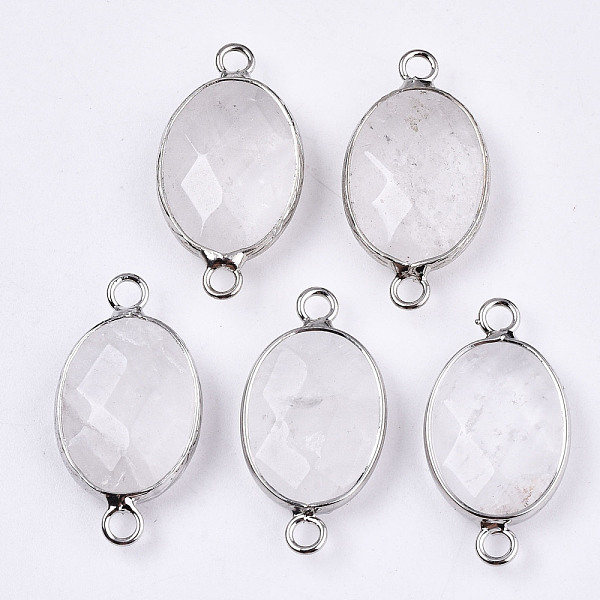 PandaHall Natural Quartz Links/Connectors, Platinum Tone Brass Edge, Faceted Oval, 27.5x14~15x6mm, Hole: 2mm Quartz Oval
PandaHall Natural Quartz Links/Connectors, Platinum Tone Brass Edge, Faceted Oval, 27.5x14~15x6mm, Hole: 2mm Quartz Oval