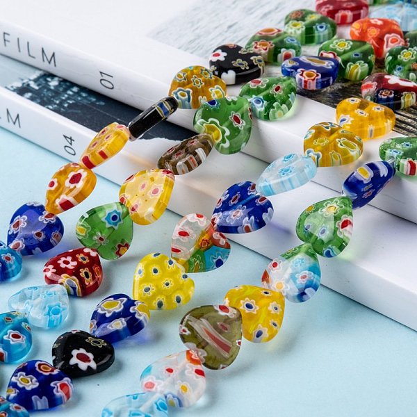 PandaHall Handmade Millefiori Glass Heart Bead Strands, Colorful, 12x12x3.5mm, Hole: 1mmk, 33pcs/strand, 13.7 inch Millefiori Lampwork Heart
PandaHall Handmade Millefiori Glass Heart Bead Strands, Colorful, 12x12x3.5mm, Hole: 1mmk, 33pcs/strand, 13.7 inch Millefiori Lampwork Heart