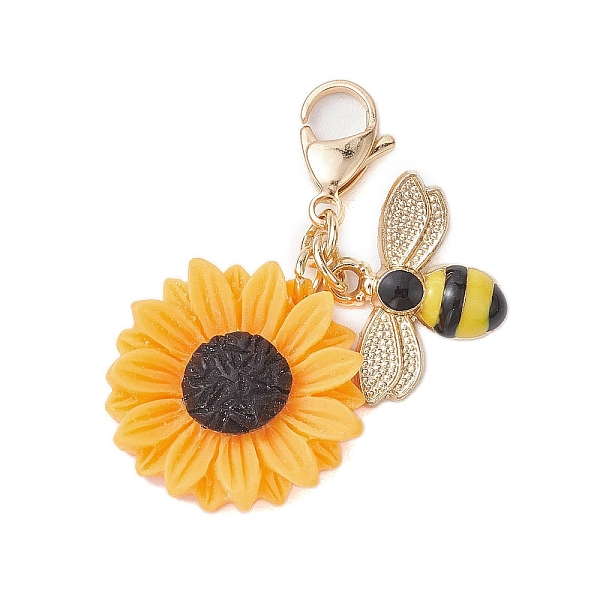PandaHall Bee Sunflower Resin & Alloy Enamel Pendant Decorations, 304 Stainless Steel Lobster Claw Clasps Charms for Bag Ornaments, Golden...
PandaHall Bee Sunflower Resin & Alloy Enamel Pendant Decorations, 304 Stainless Steel Lobster Claw Clasps Charms for Bag Ornaments, Golden...