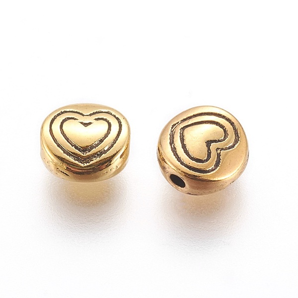 PandaHall Tibetan Style Alloy Beads, Flat Round with Heart, Antique Golden, Lead Free & Cadmium Free & Nickel Free, 6x6x3mm, Hole: 1.5mm...
PandaHall Tibetan Style Alloy Beads, Flat Round with Heart, Antique Golden, Lead Free & Cadmium Free & Nickel Free, 6x6x3mm, Hole: 1.5mm...