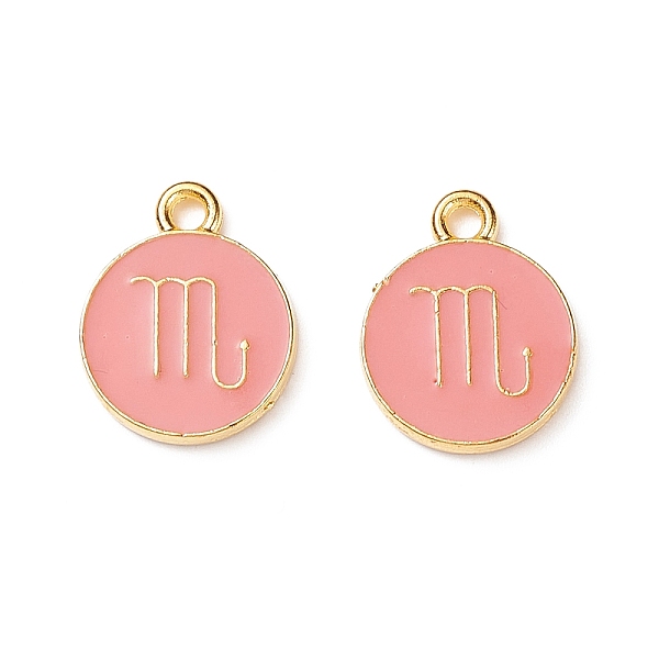 PandaHall Alloy Enamel Pendants, Flat Round with Scorpio, Light Gold, Light Coral, 15x12x1.5mm, Hole: 1.6mm Alloy+Enamel Constellation
PandaHall Alloy Enamel Pendants, Flat Round with Scorpio, Light Gold, Light Coral, 15x12x1.5mm, Hole: 1.6mm Alloy+Enamel Constellation