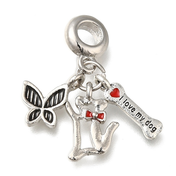 PandaHall Rack Plating Alloy Enamel European Dangle Charms, Butterfly & Dog Bone Large Hole Pendants, Platinum, 29.5mm, Hole: 4.4mm..., Red
PandaHall Rack Plating Alloy Enamel European Dangle Charms, Butterfly & Dog Bone Large Hole Pendants, Platinum, 29.5mm, Hole: 4.4mm..., Red