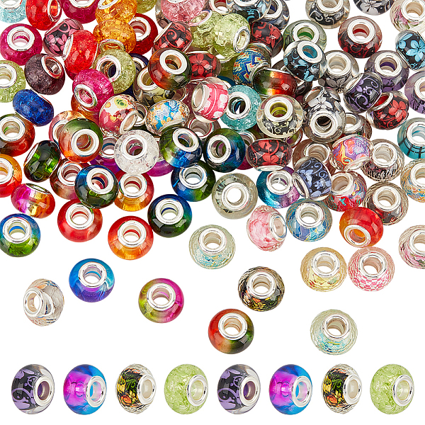 PandaHall 120 Pcs 4 Styles European Beads, 5 mm Large Hole Crackle Resin Rondelle Beads Acrylic Flower Pattern Charms Beads Transparent..., Multicolor
PandaHall 120 Pcs 4 Styles European Beads, 5 mm Large Hole Crackle Resin Rondelle Beads Acrylic Flower Pattern Charms Beads Transparent..., Multicolor