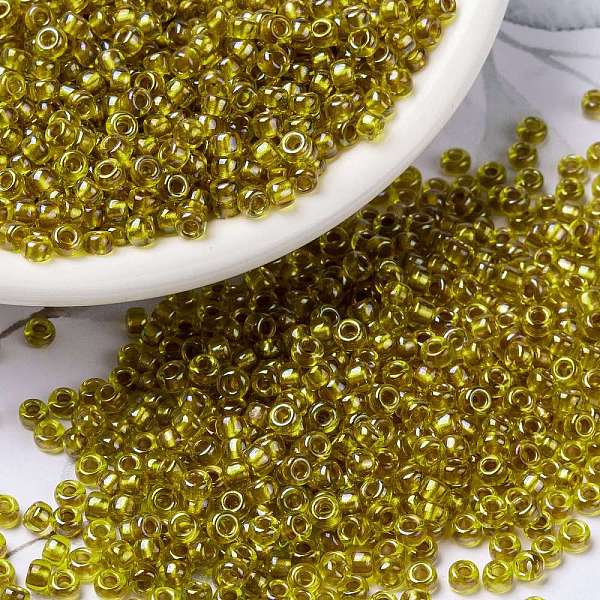 PandaHall MIYUKI Round Rocailles Beads, Japanese Seed Beads, (RR3524) Fancy Lined Marigold, 8/0, 3mm, Hole: 1mm, about 2111~2277pcs/50g..., Green
PandaHall MIYUKI Round Rocailles Beads, Japanese Seed Beads, (RR3524) Fancy Lined Marigold, 8/0, 3mm, Hole: 1mm, about 2111~2277pcs/50g..., Green