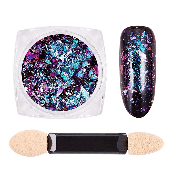 PandaHall Chameleon Holographic Mirror Nail Flake, Starry Sky/Mirror Effect, Shiny Nail Decoration, with One Brush, Dark Blue, 30x30x17mm...
PandaHall Chameleon Holographic Mirror Nail Flake, Starry Sky/Mirror Effect, Shiny Nail Decoration, with One Brush, Dark Blue, 30x30x17mm...