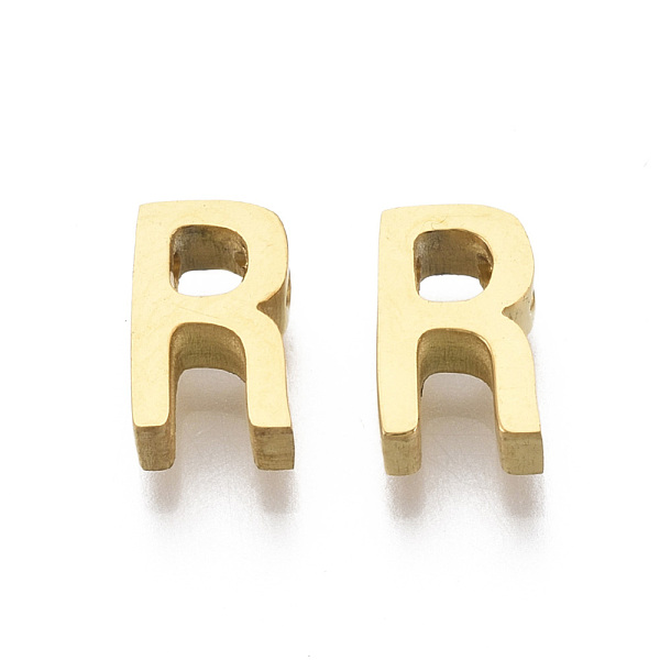 PandaHall 201 Stainless Steel Charms, Golden, Letter.R, 8x5x3mm, Hole: 1.6mm 201 Stainless Steel Letter R
PandaHall 201 Stainless Steel Charms, Golden, Letter.R, 8x5x3mm, Hole: 1.6mm 201 Stainless Steel Letter R