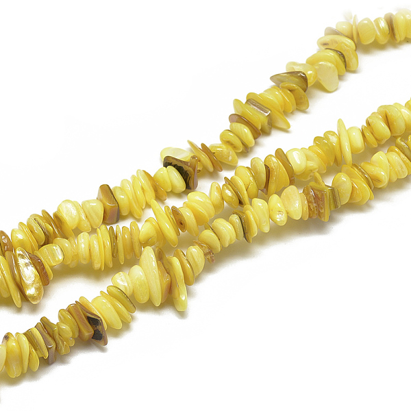 PandaHall Freshwater Shell Beads Strands, Dyed, Chip, Yellow, 8~28x6~8x1~4.5mm, Hole: 1mm, about 340~380pcs/strand, 29.9 inch Freshwater...
PandaHall Freshwater Shell Beads Strands, Dyed, Chip, Yellow, 8~28x6~8x1~4.5mm, Hole: 1mm, about 340~380pcs/strand, 29.9 inch Freshwater...