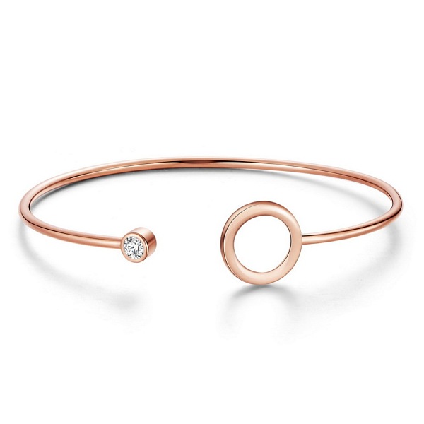 PandaHall SHEGRACE Simple Design 925 Sterling Silver Cuff Bangle, Circle with Grade AAA Cubic Zirconia, Rose Gold, 7-1/2 inch(19cm) Sterling...
PandaHall SHEGRACE Simple Design 925 Sterling Silver Cuff Bangle, Circle with Grade AAA Cubic Zirconia, Rose Gold, 7-1/2 inch(19cm) Sterling...