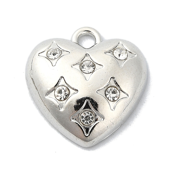 PandaHall Alloy Rhinestone Pendants, Heart, Platinum, 16x15x5mm, Hole: 2mm Alloy+Rhinestone Heart
PandaHall Alloy Rhinestone Pendants, Heart, Platinum, 16x15x5mm, Hole: 2mm Alloy+Rhinestone Heart