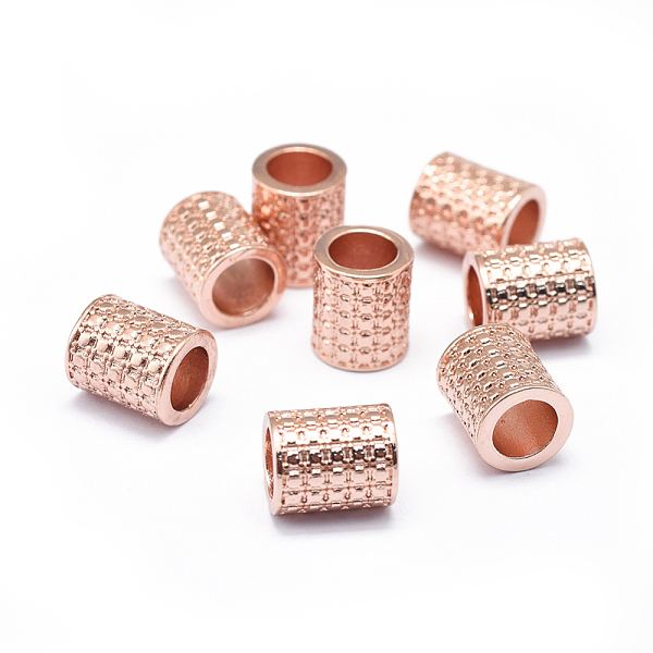 PandaHall Rack Plating Brass European Beads, Large Hole Beads, Long-Lasting Plated, Column, Rose Gold, 9x8mm, Hole: 5mm Brass Column
PandaHall Rack Plating Brass European Beads, Large Hole Beads, Long-Lasting Plated, Column, Rose Gold, 9x8mm, Hole: 5mm Brass Column