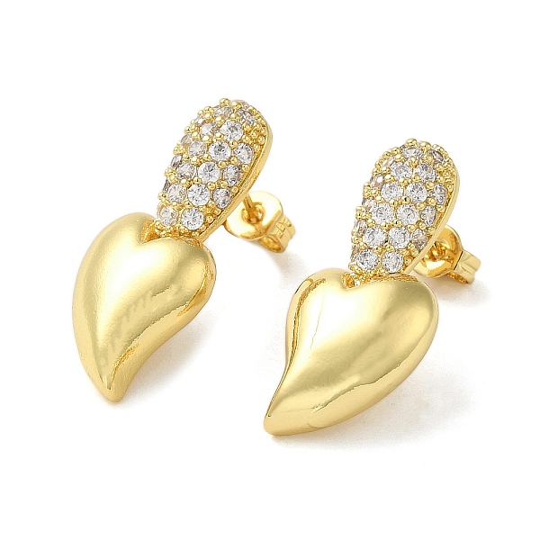 PandaHall Heart Rack Plating Brass Micro Pave Cubic Zirconia Stud Earrings for Women, Long-Lasting Plated, Lead Free & Cadmium Free, Real...
PandaHall Heart Rack Plating Brass Micro Pave Cubic Zirconia Stud Earrings for Women, Long-Lasting Plated, Lead Free & Cadmium Free, Real...