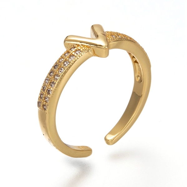 PandaHall Brass Micro Pave Clear Cubic Zirconia Cuff Rings, Open Rings, Letter V, Cadmium Free & Lead Free, Real 18K Gold Plated, US Size 6...
PandaHall Brass Micro Pave Clear Cubic Zirconia Cuff Rings, Open Rings, Letter V, Cadmium Free & Lead Free, Real 18K Gold Plated, US Size 6...